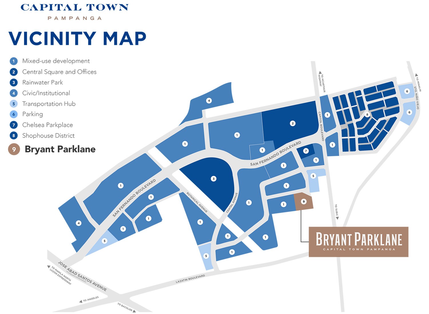 bryant-map - Capital Town Pampanga