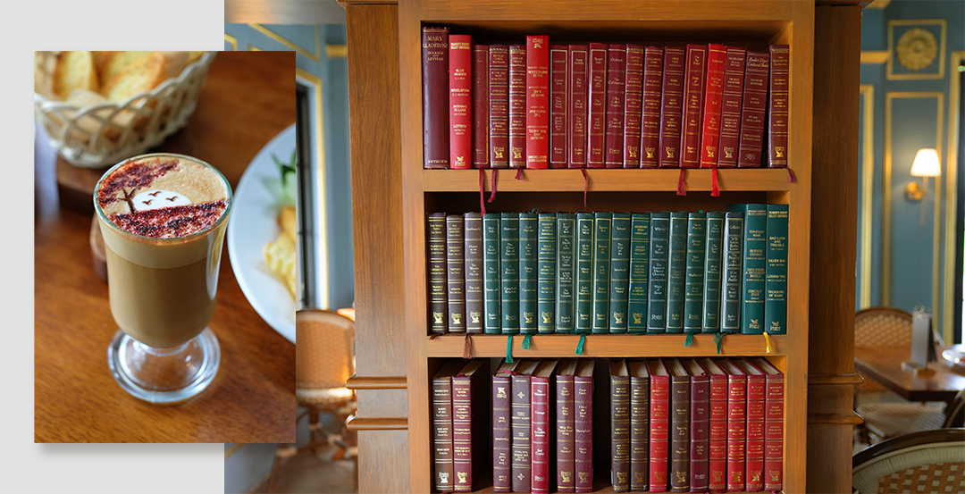 Latte art and Library at Stanclik's