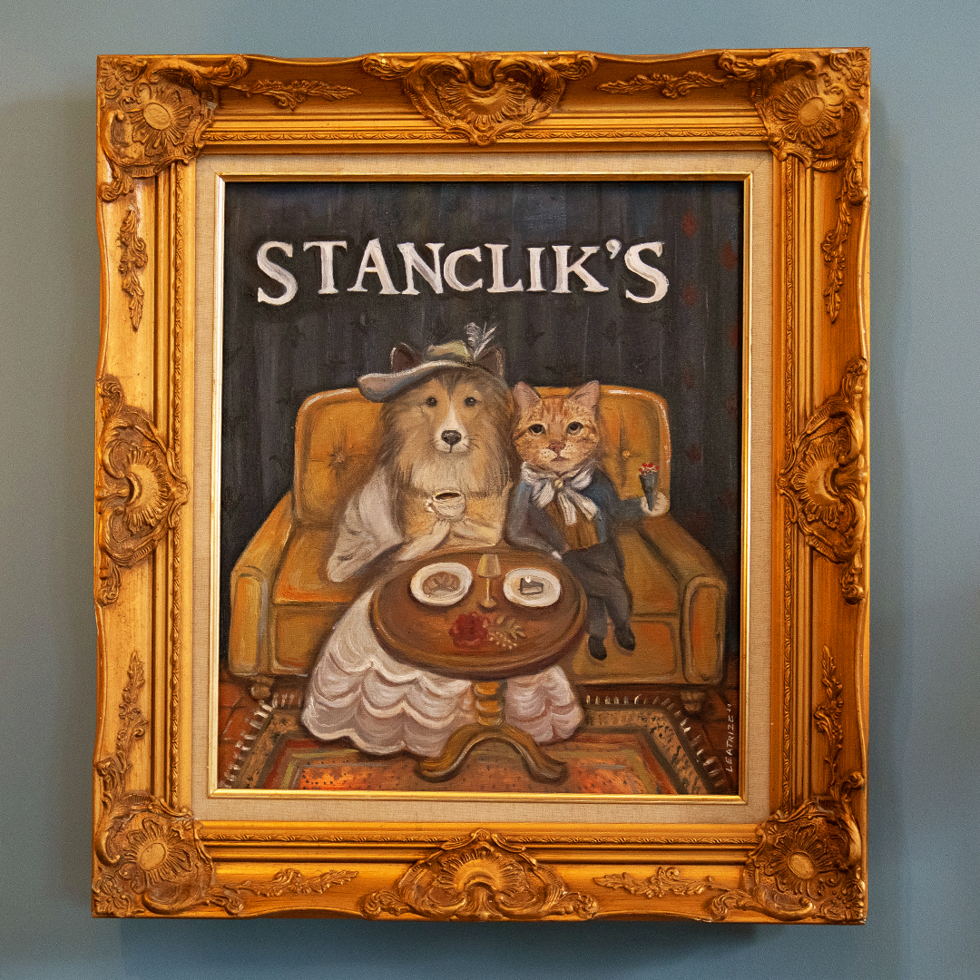 Stanclik's Painting of a cat and a dog